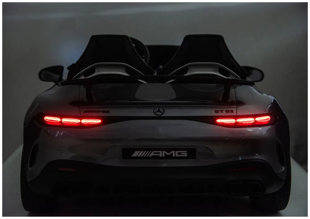Akumuliatorinis automobilis Mercedes GT63 AMG DK-GT63 24V LCD pilkas lakuotas