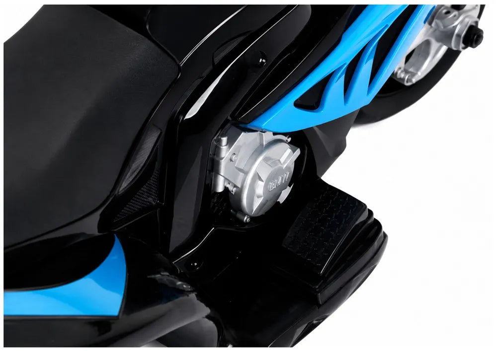 Akumuliatorinis motociklas BMW S1000RR triratis, mėlynas