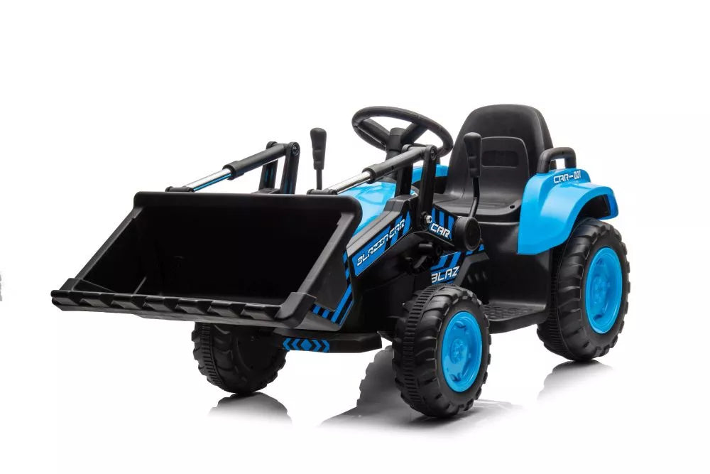 Akumuliatorinis traktorius su kaušu LEAN CARS BW-X002A, mėlynas