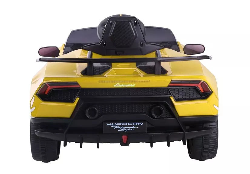Elektrinis vaikiškas automobilis Lamborghini Huracan, geltonas