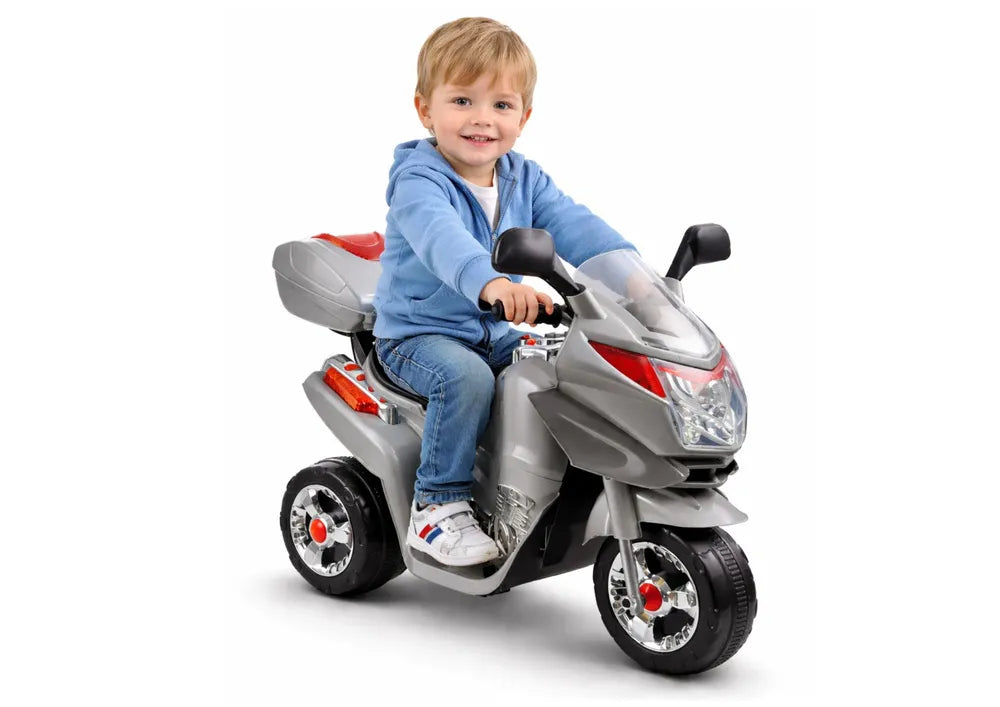 HC8051 sidabrinis vaikiškas elektrinis motociklas