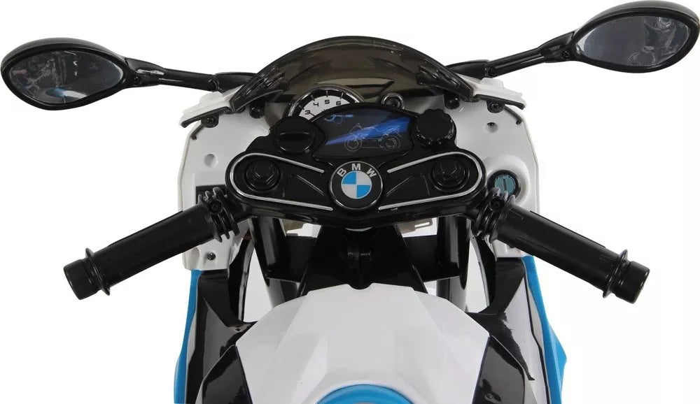 Vaikiškas akumuliatorinis motociklas BMW S1000RR - Mėlynas