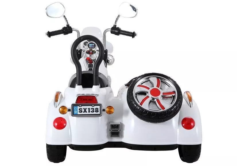 Vaikiškas elektrinis motociklas LEAN CARS SX138, baltas