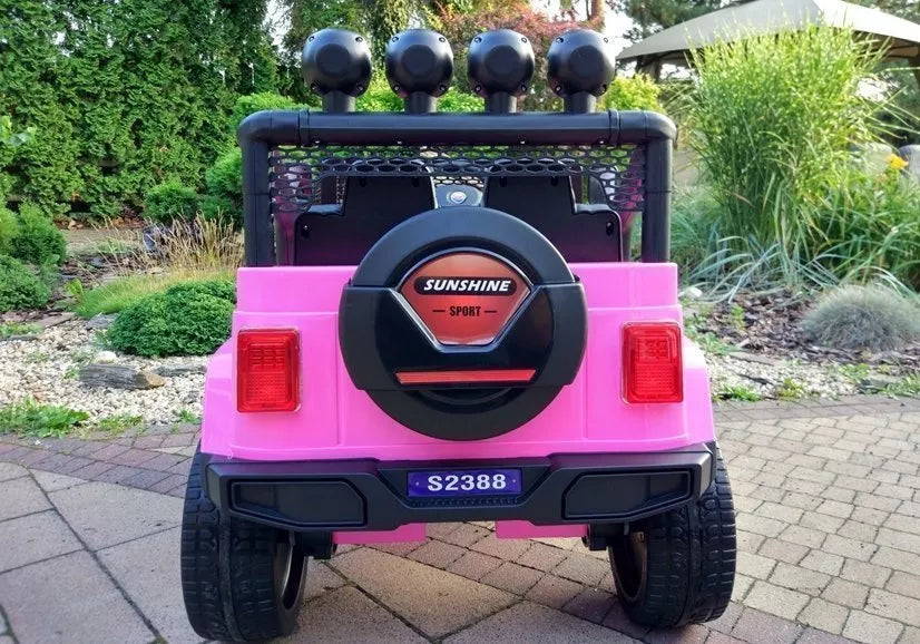 Vaikiškas elektromobilis Jeep S2388, rožinis, 4x45W