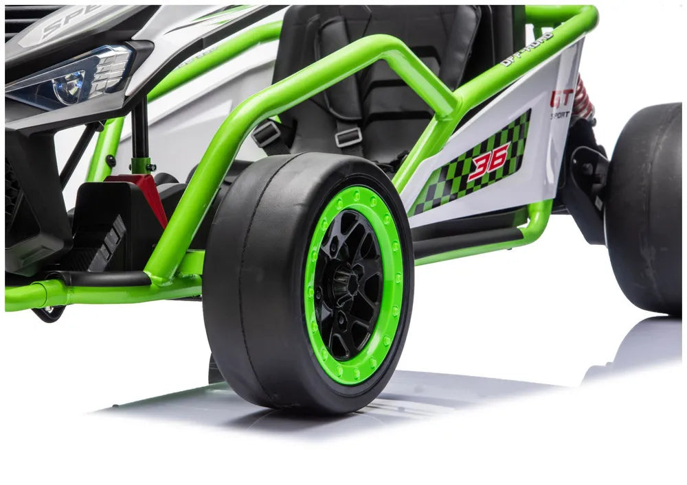Akumuliatorinė transporto priemonė LEAN CARS DM-107 24V 7Ah DRIFT Balta