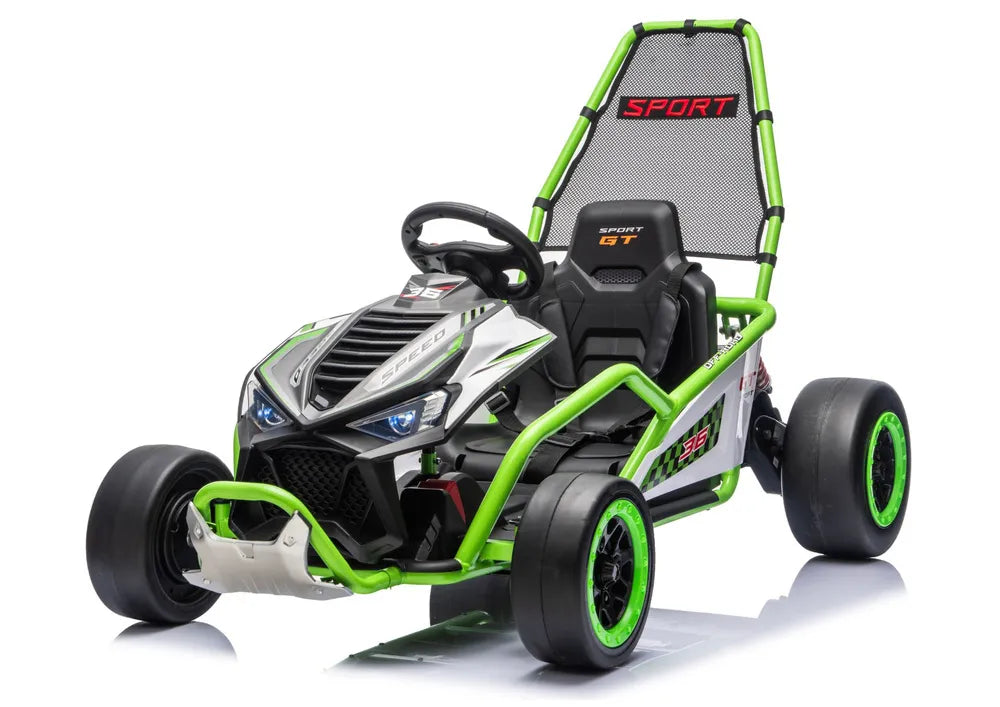 Akumuliatorinė transporto priemonė LEAN CARS DM-107 24V 7Ah DRIFT Balta