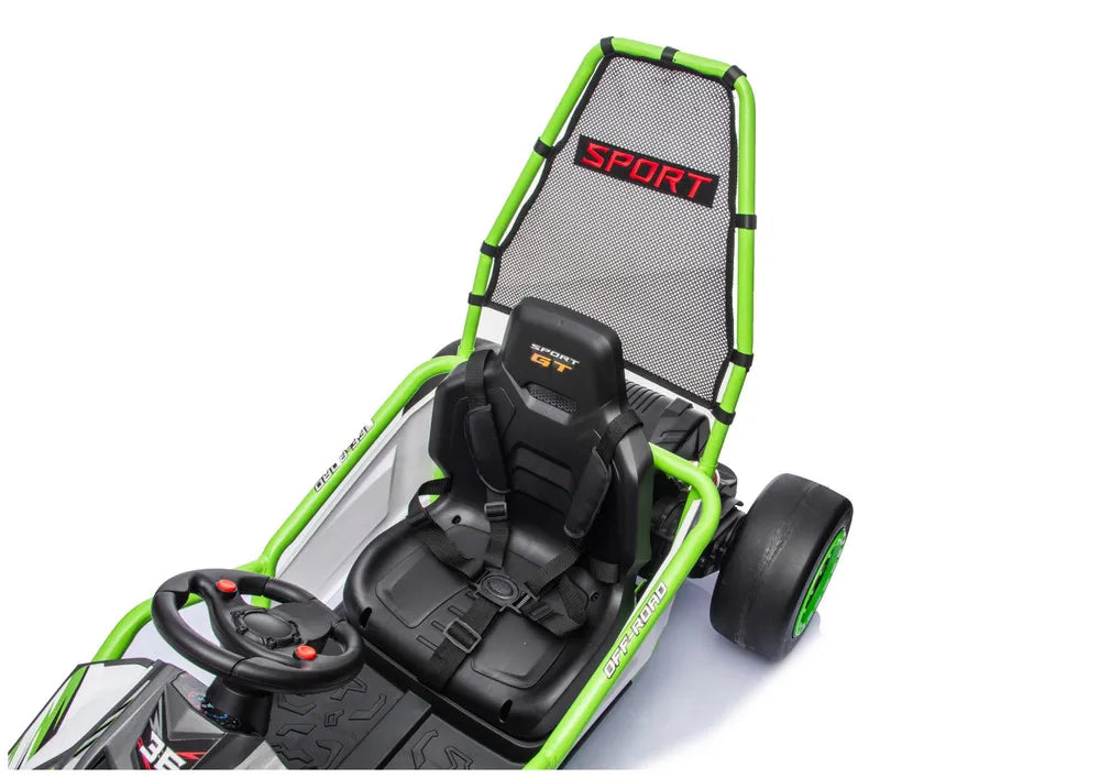 Akumuliatorinė transporto priemonė LEAN CARS DM-107 24V 7Ah DRIFT Balta