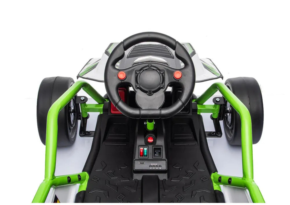 Akumuliatorinė transporto priemonė LEAN CARS DM-107 24V 7Ah DRIFT Balta