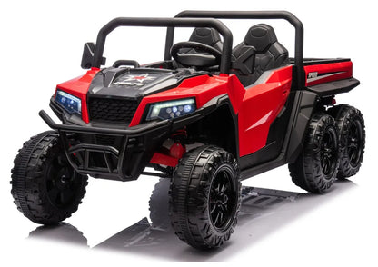 Akumuliatorinis automobilis 6 ratais LEAN CARS XB-1038A 4x4 24V Raudonas