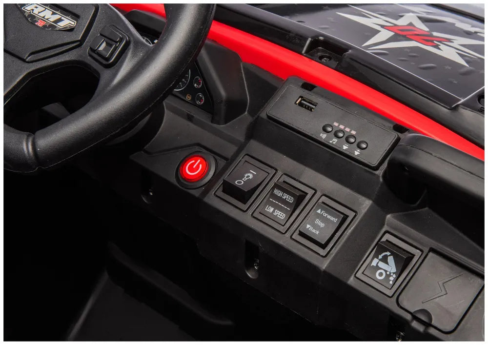 Akumuliatorinis automobilis 6 ratais LEAN CARS XB-1038A 4x4 24V Raudonas