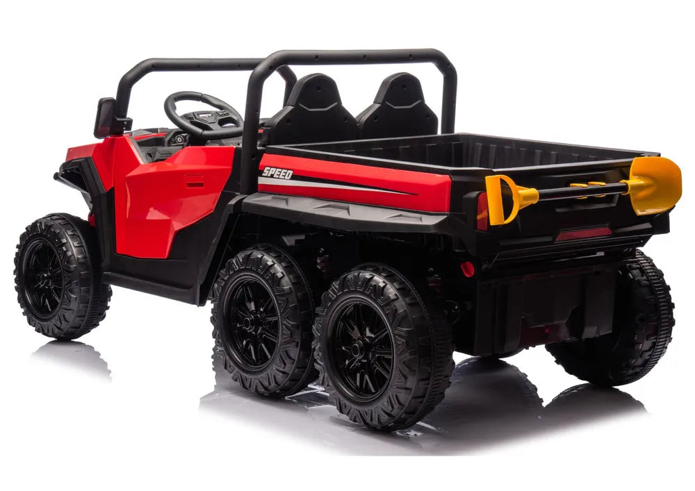 Akumuliatorinis automobilis 6 ratais LEAN CARS XB-1038A 4x4 24V Raudonas