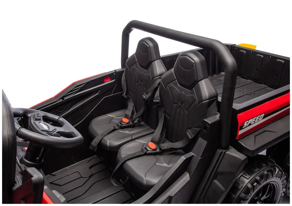 Akumuliatorinis automobilis 6 ratais LEAN CARS XB-1038A 4x4 24V Raudonas