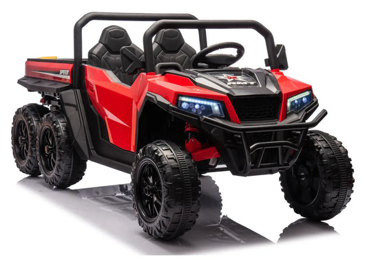 Akumuliatorinis automobilis 6 ratais LEAN CARS XB-1038A 4x4 24V Raudonas