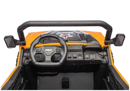 Akumuliatorinis automobilis 6 ratų XB-1038A 4x4 24V Oranžinis