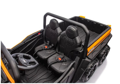 Akumuliatorinis automobilis 6 ratų XB-1038A 4x4 24V Oranžinis