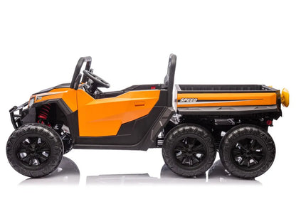 Akumuliatorinis automobilis 6 ratų XB-1038A 4x4 24V Oranžinis