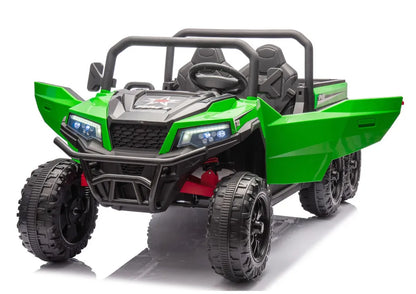 Akumuliatorinis automobilis 6 ratų XB-1038A 4x4 24V Žalias