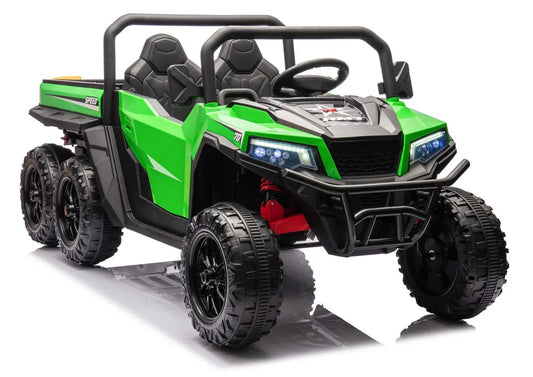 Akumuliatorinis automobilis 6 ratų XB-1038A 4x4 24V Žalias