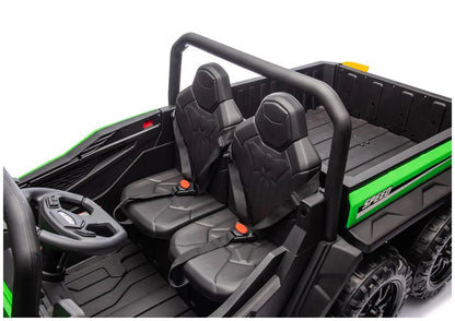Akumuliatorinis automobilis 6 ratų XB-1038A 4x4 24V Žalias