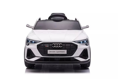 Akumuliatorinis automobilis Audi E-Tron Baltas QLS-6688 LED žibintai MP3