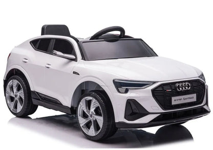 Akumuliatorinis automobilis Audi E-Tron Baltas QLS-6688 LED žibintai MP3