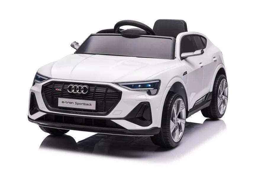 Akumuliatorinis automobilis Audi E-Tron Baltas QLS-6688 LED žibintai MP3