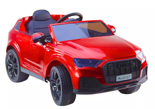 Akumuliatorinis automobilis Audi Q7 raudonas lakuotas