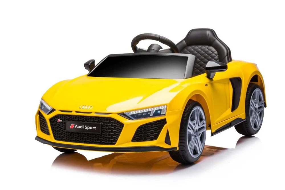 Akumuliatorinis automobilis Audi R8 Lift A300 LED žibintai pultelis geltonas