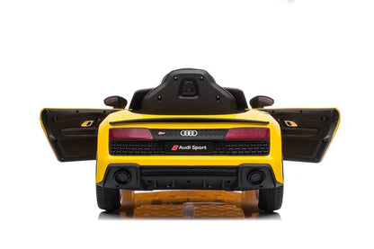 Akumuliatorinis automobilis Audi R8 Lift A300 LED žibintai pultelis geltonas