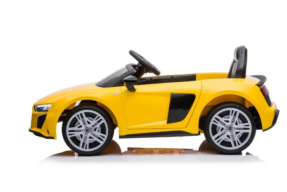Akumuliatorinis automobilis Audi R8 Lift A300 LED žibintai pultelis geltonas