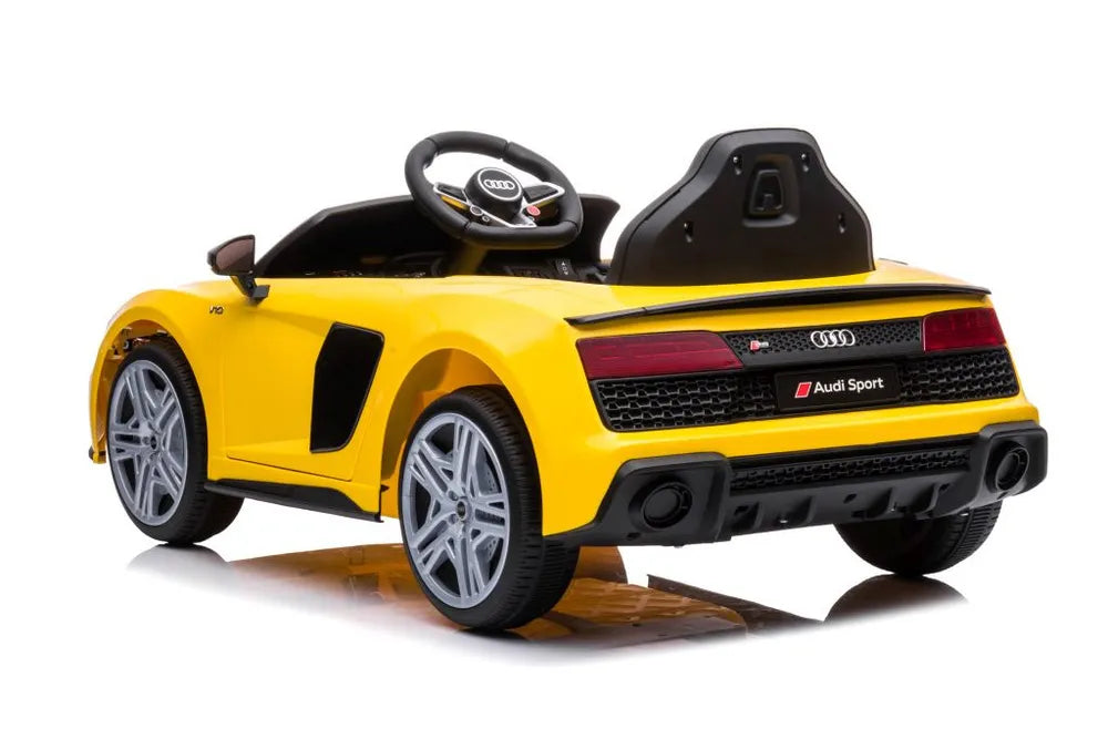 Akumuliatorinis automobilis Audi R8 Lift A300 LED žibintai pultelis geltonas