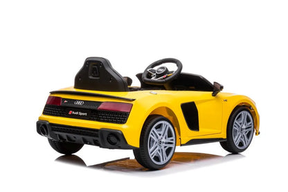Akumuliatorinis automobilis Audi R8 Lift A300 LED žibintai pultelis geltonas