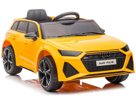 Akumuliatorinis automobilis Audi RS6 BRD-2118, geltonas
