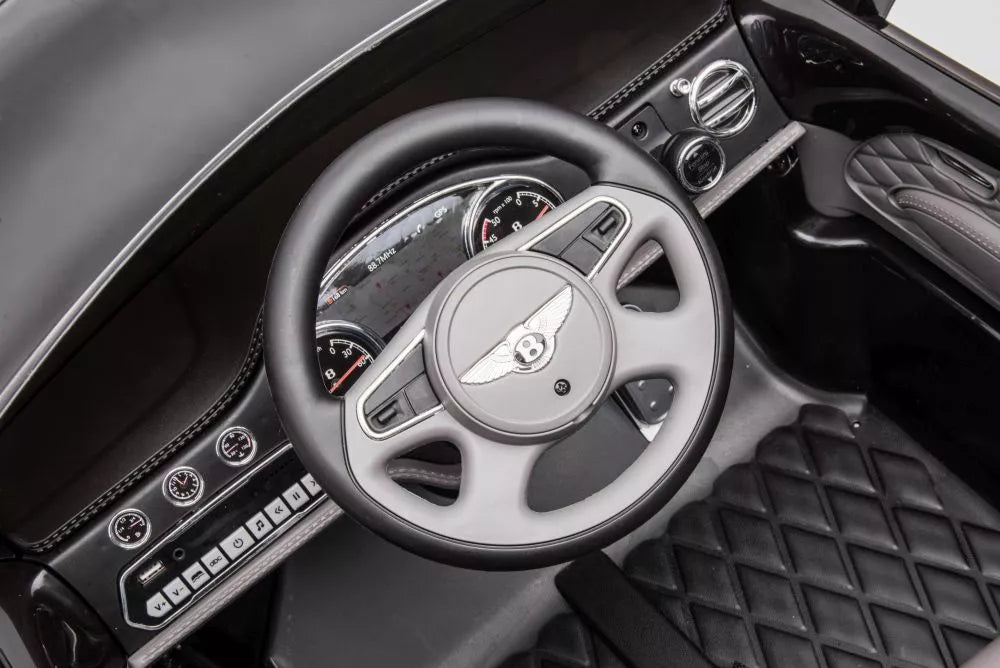 Akumuliatorinis automobilis Bentley Mulsanne juodas lakuotas