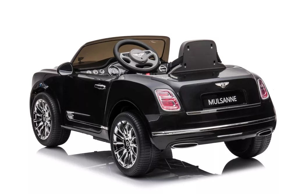 Akumuliatorinis automobilis Bentley Mulsanne juodas lakuotas