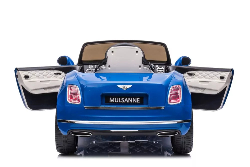 Akumuliatorinis automobilis Bentley Mulsanne, mėlynos spalvos, blizgus