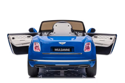 Akumuliatorinis automobilis Bentley Mulsanne, mėlynos spalvos, blizgus