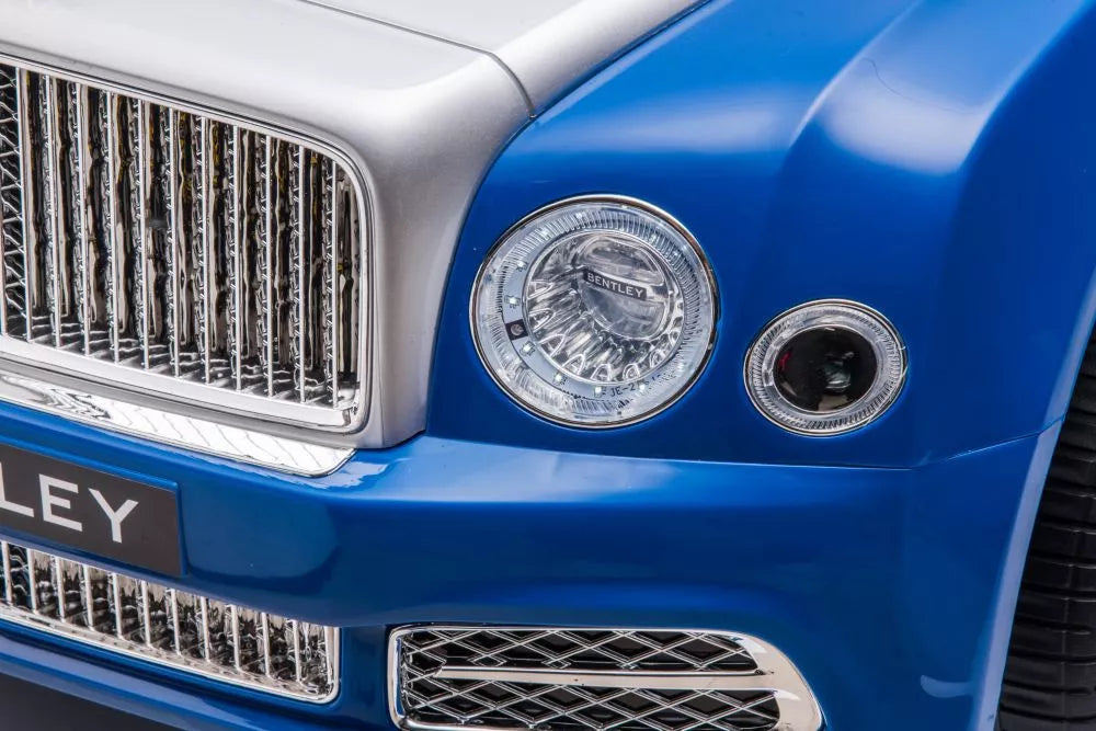 Akumuliatorinis automobilis Bentley Mulsanne, mėlynos spalvos, blizgus