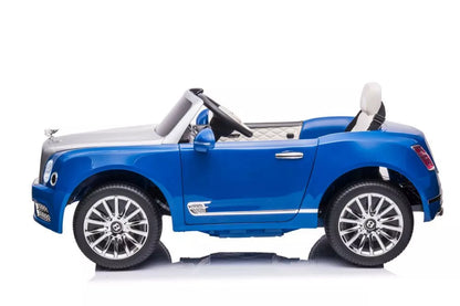 Akumuliatorinis automobilis Bentley Mulsanne, mėlynos spalvos, blizgus