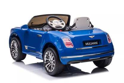 Akumuliatorinis automobilis Bentley Mulsanne, mėlynos spalvos, blizgus