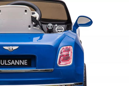 Akumuliatorinis automobilis Bentley Mulsanne, mėlynos spalvos, blizgus