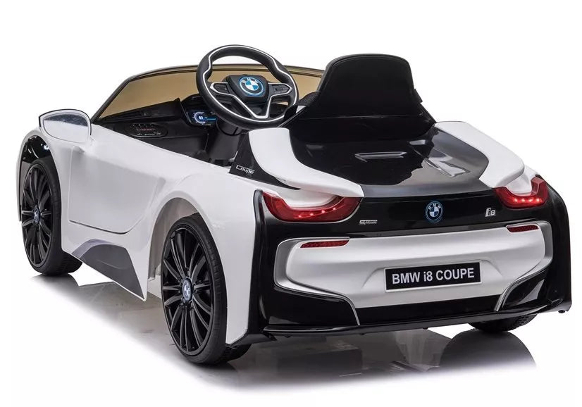 Akumuliatorinis automobilis BMW i8 Coupe baltas