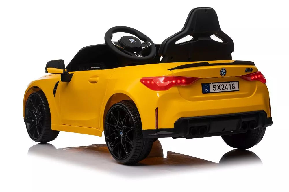 Akumuliatorinis automobilis BMW M4 geltonas
