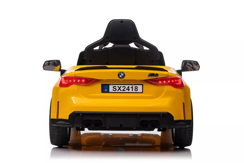 Akumuliatorinis automobilis BMW M4 geltonas