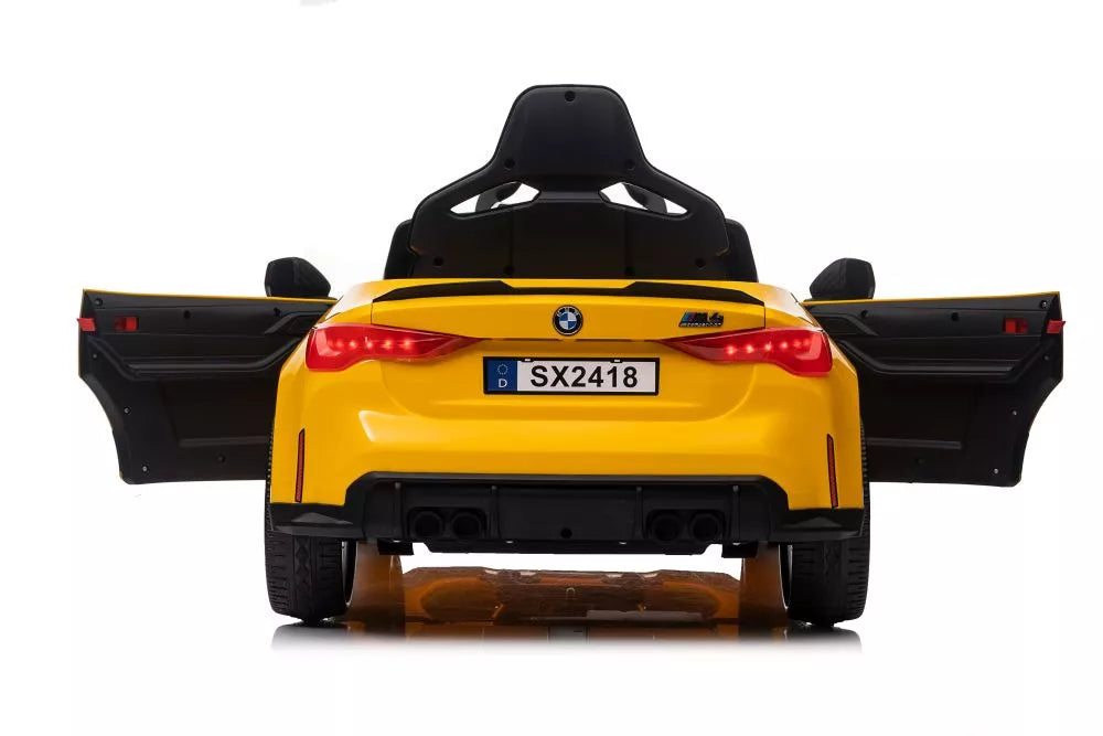 Akumuliatorinis automobilis BMW M4 geltonas
