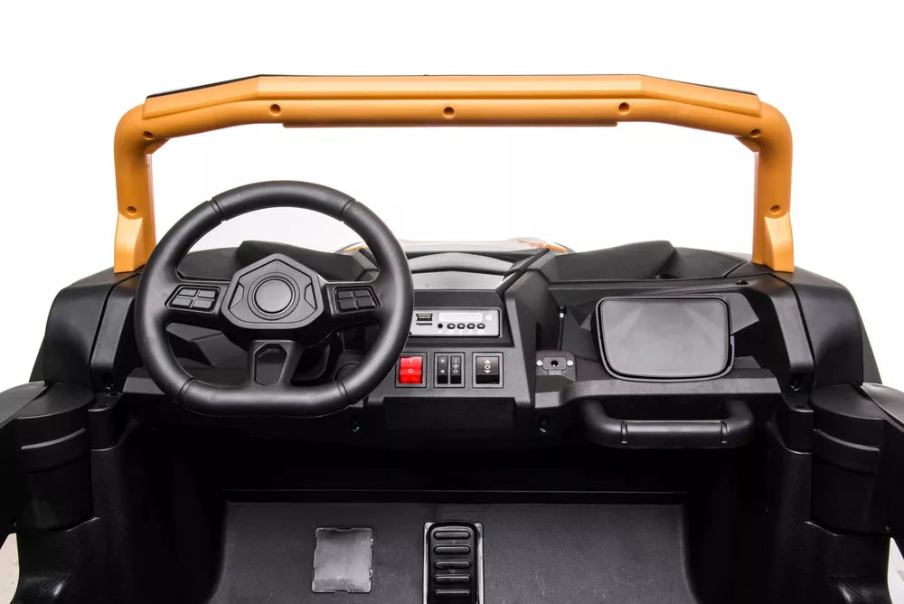 Akumuliatorinis automobilis Buggy A032 EVA auksinis