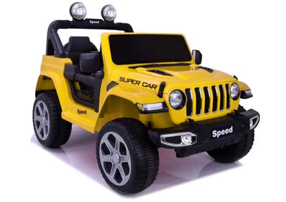 Akumuliatorinis automobilis LEAN CARS FT-938, geltonas, lakuotas, 4x4