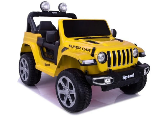 Akumuliatorinis automobilis LEAN CARS FT-938, geltonas, lakuotas, 4x4