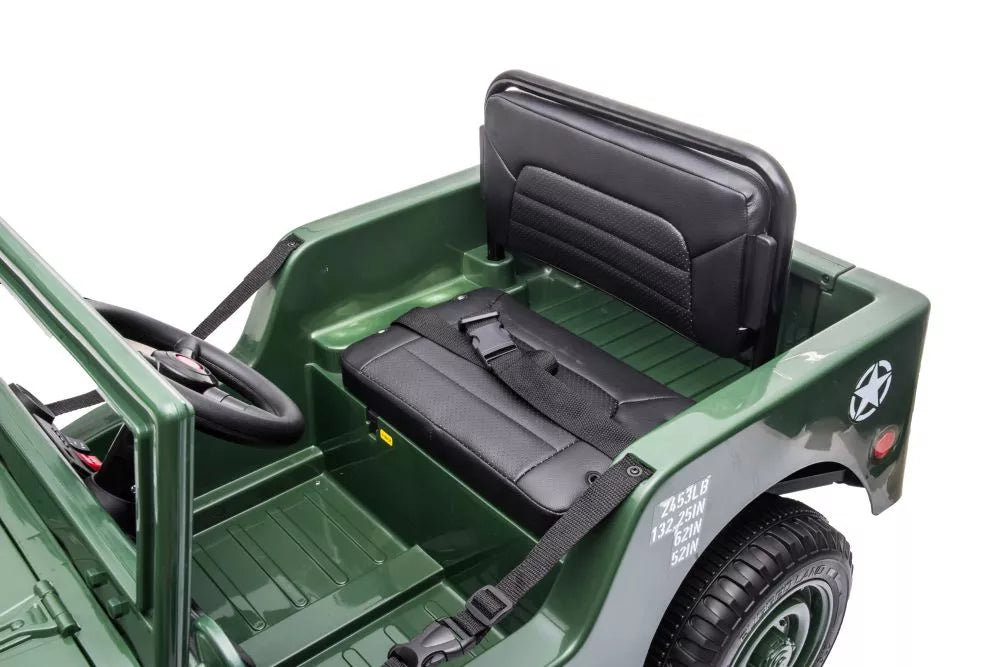 Akumuliatorinis automobilis LEAN CARS JH103 karinis žalias 4x4