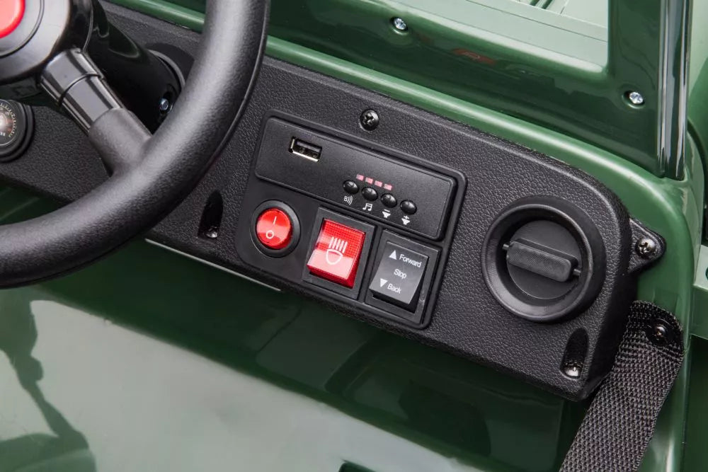 Akumuliatorinis automobilis LEAN CARS JH103 karinis žalias 4x4
